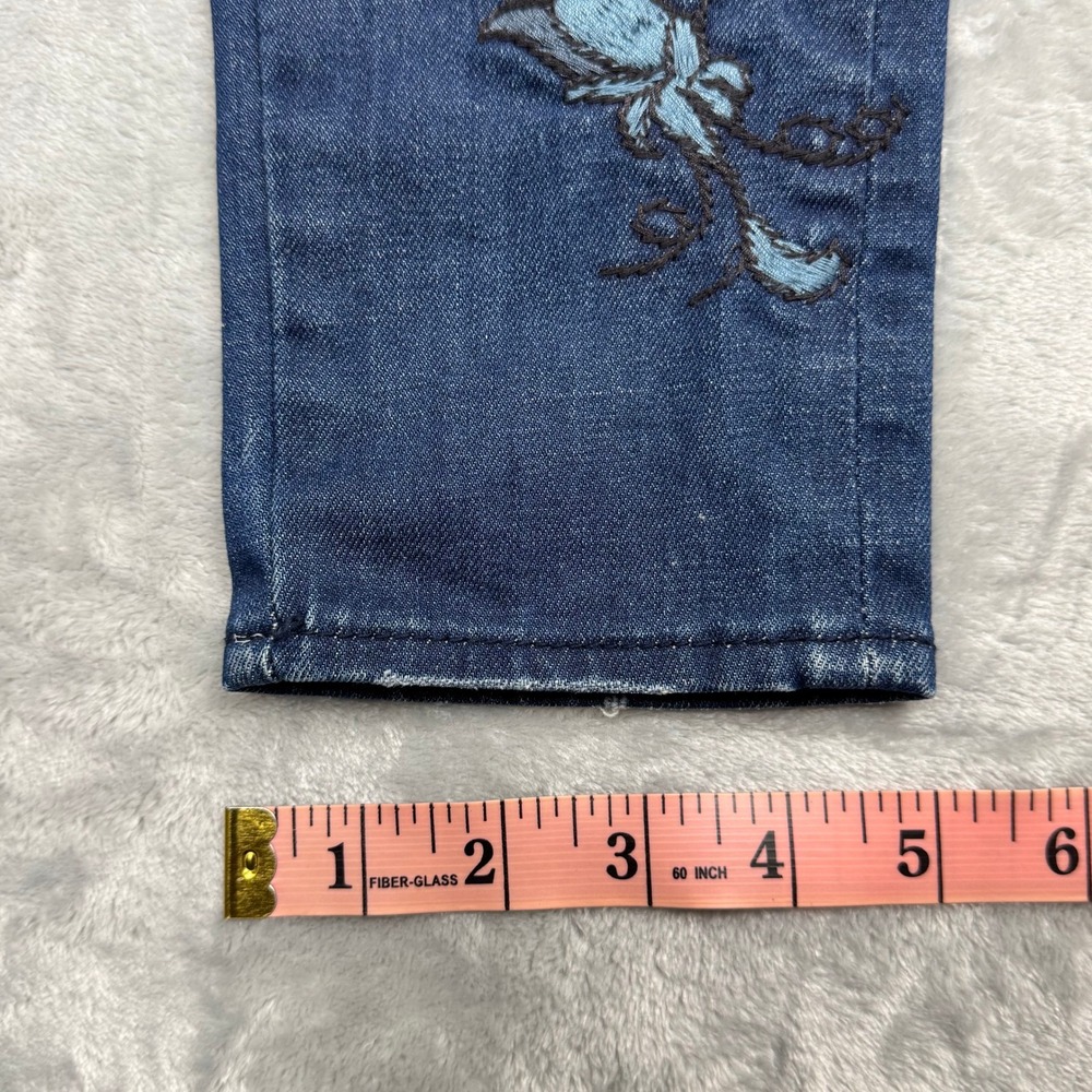 Driftwood Marilyn‎ Embroidered Blue Denim Jeans 24 - Picture 13 of 13